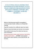 CCT CCI FINAL EXAM AND PRACTICE  QUESTIONS EXAM 2024 NEWEST ACTUAL  EXAM COMPLETE 500 QUESTIONS WITH  DETAILED VERIFIED ANSWERS &lpar;100&percnt;  CORRECT ANSWERS&rpar; &sol;ALREADY  GRADED A&plus;