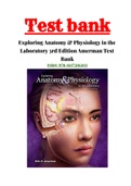 Exploring Anatomy & Physiology in the Laboratory 3rd Edition Amerman Test Bank ISBN:978-1617316203|Complete Guide A+