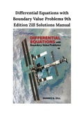 Differential Equations with Boundary Value Problems 9th Edition Zill Solutions Manual