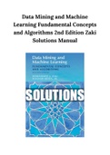 Data Mining and Machine Learning Fundamental Concepts and Algorithms 2nd Edition Zaki Solutions Manual
