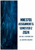MNE3701 Assignment 6 Semester 2 2024 &vert; Due 8 November 2024