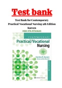 Test Bank for Contemporary Practical/Vocational Nursing 9th Edition Kurzen ISBN:978-1975136215|Complete Test Bank.