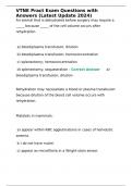 VTNE Pract Exam Questions with Answers &lpar;Latest Update 2024&rpar;