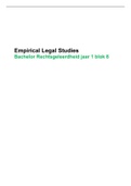 Samenvatting Empirical Legal Studies - Hoorcollege's