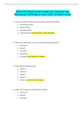 BIOS 256 Final Exam Practice for Anatomy and Physiology II&vert;250 Q&A Latest 2022 Already Passed