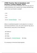 VTNE Practice Test A Questions and Answers &lpar;Latest Update 2024&rpar;