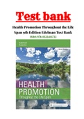 Health Promotion Throughout the Life Span 9th Edition Edelman Test Bank ISBN&colon;978-0323416733&vert;&lpar;1 - 25 Chapter&rpar; With Rationals&period;