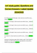 rnrf study guide &vert; Questions and Correct Answers &vert; Latest Update 2024&sol;2025