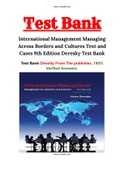 International Management Managing Across Borders and Cultures Text and Cases 9th Edition Deresky Test Bank