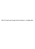 MKT 315 Final Exam Strategic Tools for Marketers –Vermillion 2021.