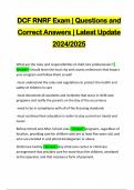 DCF RNRF BUNDLED EXAMS&colon;&colon;&colon;&colon;&colon; QUESTIONS AND CORRECT ANSWERS &vert; LATEST UPDATE 2024&sol;2025