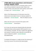 VTNE-HESI Exam Questions and Answers &lpar;Latest Update 2024&rpar;
