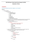 NUR 4764 Complex Care Exam 2 Study Guide & Exam Blueprint- Florida Atlantic University