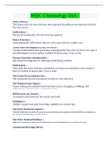 WJEC Criminology Unit 3 Terms And Explanation 2022&sol;2023