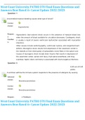 West Coast University PATHO 370 Final Exam Questions and Answers Best Rated A&plus; Latest Update 2022&sol;2023
