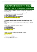 PEEP/PEPP Final CPP 2022/BLS Exam A complete solutions