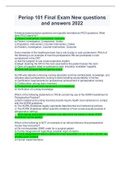 Periop 101 Final Exam New questions and answers 2022
