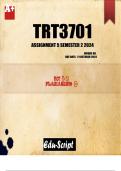 TRT3701 Assignment 5 &lpar;ANSWERS&rpar; Semester 2 2024 - DUE 21 October 2024