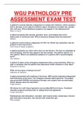 WGU PATHOLOGY PRE ASSESSMENT ACTUAL EXAM TEST WITH COMPLETE QUESTIONS AND ANSWERS.
