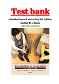 Introduction to Counseling 8th Edition Kottler Test Bank ISBN: 978-1285084763|Complete Test Bank |Guide A+