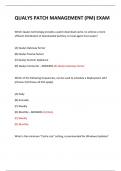 QUALYS PATCH MANAGEMENT &lpar;PM&rpar; EXAM QUESTIONS AND ANSWERS 2024