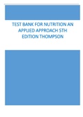 Test Bank For Nutrition An Applied Approach 5th Edition Thompson