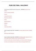  PUBH 302 FINAL- GALLOWAY QUESTIONS AND ANSWERS 2024