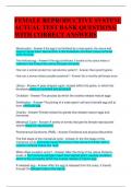 FEMALE REPRODUCTIVE SYSTEM ACTUAL TEST BANK QUESTIONS WITH CORRECT ANSWERS 