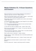 Master Esthetics Ch&period; 14 Exam Questions and Answers &sol; Graded A