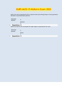 NURS 6635-15 Midterm Exam 2022 Questions and Answers&lpar;Verified Answers by Expert&rpar; UPDATED 20222023