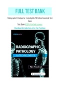 Radiographic Pathology for Technologists 7th Edition Kowalczyk Test Bank