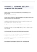 SonicWall Network Security Administrator &lpar;SNSA&rpar; exam 2022&sol;2023 with 100&percnt; correct answers