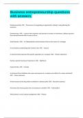 Business entrepreneurship questions with answers&period;
