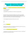 Diagnostic Skills Exam OSCE &lpar;DSE OSCE&rpar; &ndash; 2019 Already Passed