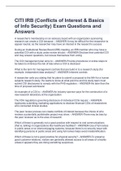CITI IRB &lpar;Conflicts of Interest & Basics of Info Security&rpar; Exam Questions and Answers