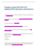 Prophecy General ICU RN A V2 Updated 2022 Questions And Answers
