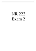 NR 222 Exam 2 Questions and Answers