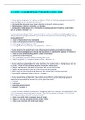 ATI 2019 Fundamentals Proctored Exam final