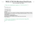 WGU C785 OA Biochem Final Exam &lpar;New assessment style Q&A&rpar;