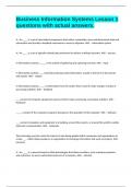 Business Information Systems Lesson 1 questions with actual answers&period;