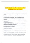 ECON B-251 EXAM 1 Questions And Answers Latest Top Score&period;