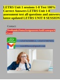 LETRS Unit 1 sessions 1-8 Test 100&percnt; Correct Answers LETRS Unit 1-8 assessment test all questions and answers latest updated LETRS UNIT 8 SESSION