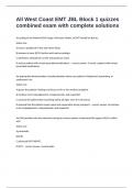 All West Coast EMT JBL Block 1 quizzes combined exam with complete solutions