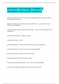 Business Technology Chapter 5 questions with actual answers&period;