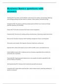 Business Basics questions with answers 