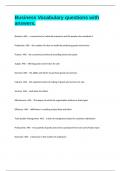 Business Vocabulary questions with answers&period;