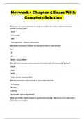Network&plus; Chapter 5 Exam With Complete Solution 