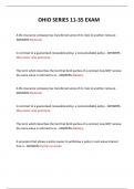  OHIO SERIES 11-35 EXAM QUESTIONS AND ANSWERS 2024