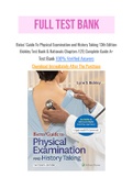 Bates&rsquo; Guide To Physical Examination and History Taking 13th Edition Bickley Test Bank & Rationals Chapters 127&vert; Complete Guide A&plus;