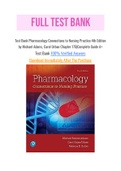 Test Bank Pharmacology Connections to Nursing Practice 4th Edition by Michael Adams, Carol Urban Chapter 175|Complete Guide A+